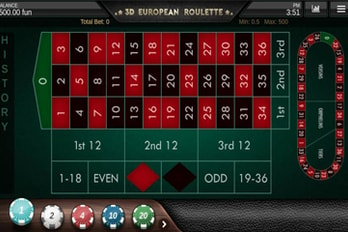 European Roulette Table Game Screenshot Image