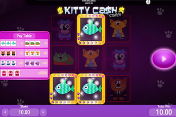 Kitty Ca$h Scratch Game Screenshot Image