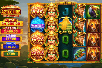Aztec Fire: Hold and Win Slot Game Screenshot Image