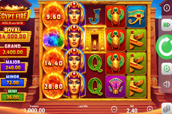 Egypt Fire: Hold and Win Slot Game Screenshot Image