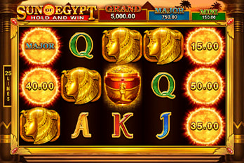 Sun of Egypt: Hold and Win Slot Game Screenshot Image