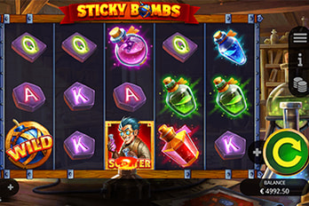Sticky Bombs Slot Game Screenshot Image