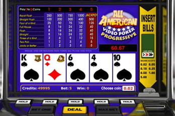 All American Poker Video Poker Screenshot Image