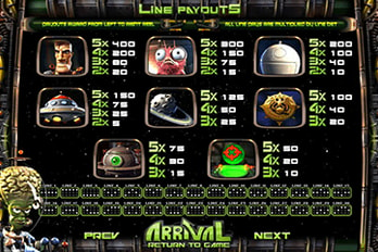 Arrival Slot Game Screenshot Image