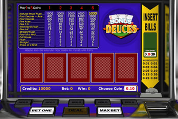Bonus Deuces Video Poker Screenshot Image