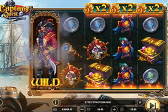 Captain's Quest: Treasure Island Slot Game Screenshot Image
