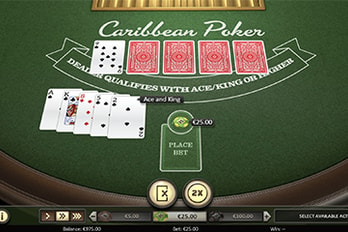 Caribbean Poker Game Screenshot Image