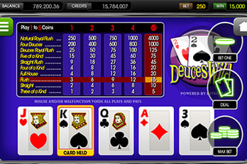 Deuces Wild Video Poker Screenshot Image