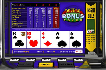 Double Bonus Poker Video Poker Screenshot Image