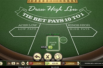 Draw High Low Table Game Screenshot Image