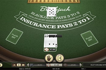 European Blackjack Table Game Screenshot Image