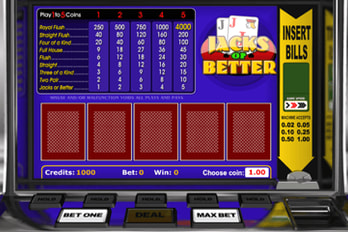Jacks or Better Video Poker Screenshot Image