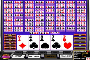 Multihand Double Jackpot Video Poker Screenshot Image