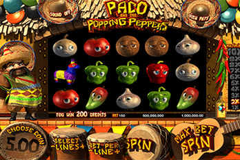 Paco and the Popping Peppers Slot Game Screenshot Image