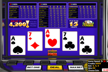Pyramid Bonus Poker Video Poker Screenshot Image
