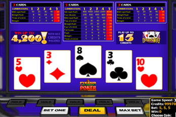 Pyramid Deuces Wild Poker Video Poker Screenshot Image