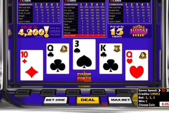 Pyramid Double Jackpot Poker Video Poker Screenshot Image
