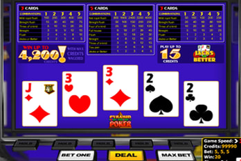 Pyramid Jacks or Better Poker Video Poker Screenshot Image