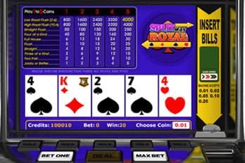 Split Way Royal Video Poker Screenshot Image