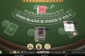 Super 7 Blackjack Table Game Screenshot Image