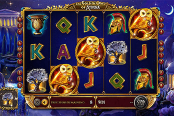 The Golden Owl of Athena Slot Game Screenshot Image