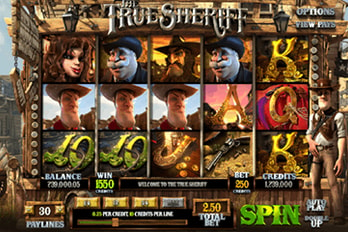 The True Sheriff Slot Game Screenshot Image