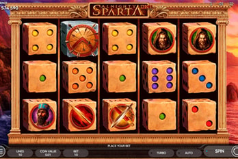 Almighty Sparta Dice Slot Game Screenshot Image