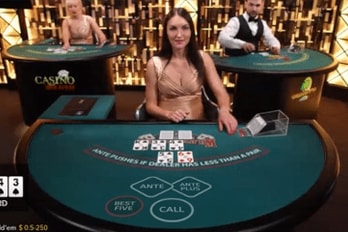 Extreme Texas Hold'em Live Casino Screenshot Image