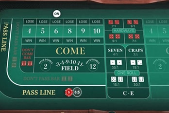 First Person Craps Live Casino Screenshot Image