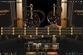 First Person Lightning Lotto Live Casino Screenshot Image