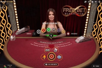 Free Bet Blackjack Live Casino Screenshot Image