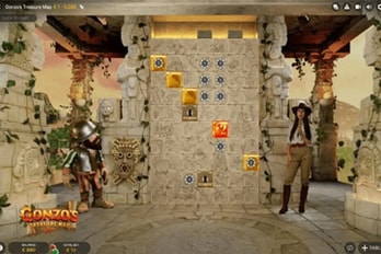 Gonzo's Treasure Map Live Casino Screenshot Image