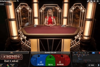 Lightning Baccarat Live Casino Screenshot Image