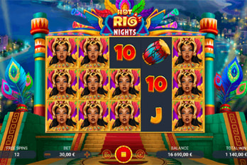 Hot Rio Nights Slot Game Screenshot Image