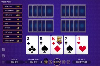 Video Poker Video Poker Screenshot Image