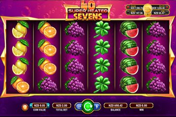 40 Super Heated Sevens Jackpot Slot Game Screenshot Image