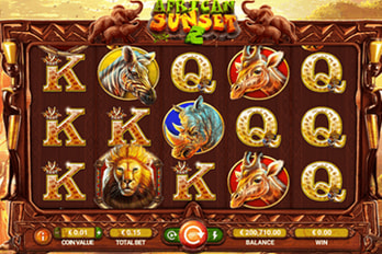 African Sunset 2 Slot Game Screenshot Image
