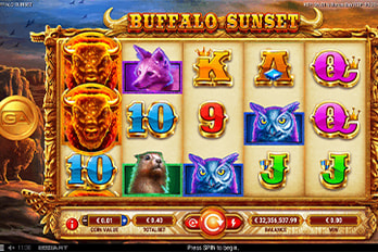 Buffalo Sunset Slot Game Screenshot Image