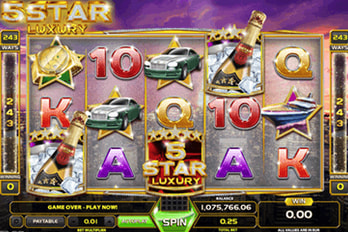 5 Star Luxury Slot Game Screenshot Image