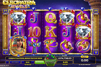 Cleopatra Jewels Jackpot Slot Game Screenshot Image