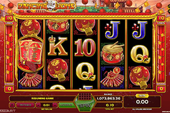 Dancing Lions Jackpot Slot Game Screenshot Image