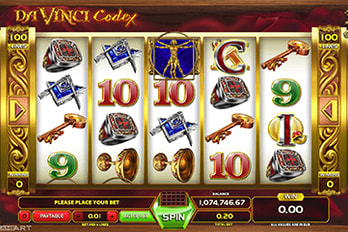 Da Vinci Codex Jackpot Slot Game Screenshot Image