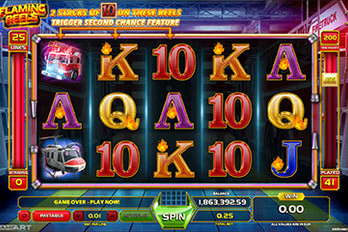 Flaming Reels Jackpot Slot Game Screenshot Image