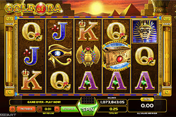 Gold of Ra Jackpot Slot Game Screenshot Image
