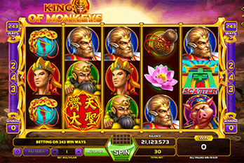 King of Monkeys Jackpot Slot Game Screenshot Image