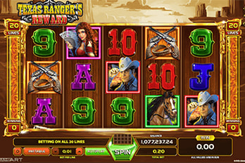 Texas Ranger's Reward Jackpot Slot Game Screenshot Image