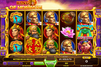 King of Monkeys Slot Game Screenshot Image