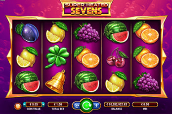 Super Heated Sevens Slot Game Screenshot Image