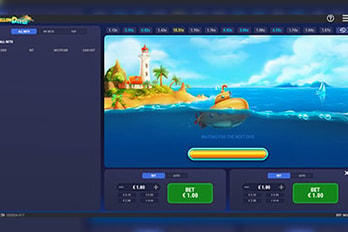 Yellow Diver Crash Game Screenshot Image