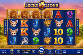 Lucky Lions Slot Game Screenshot Image
